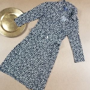 Chaps black  white fashion print dress size medium